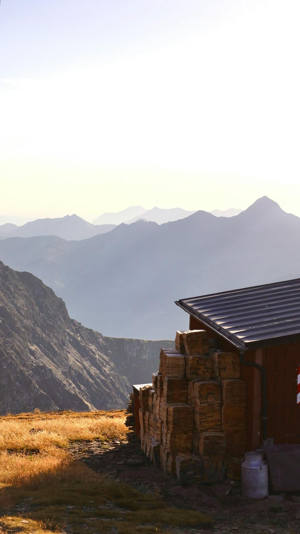 Solar installation on mountain building
